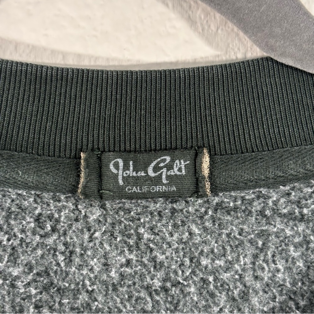 Brandy Melville John Galt Green Crewneck Sweater New York Baggy Oversized Casual - Picture 7 of 14